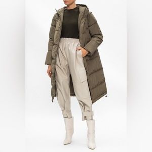 GANNI QUILTED COAT WITH DETACHABLE SLEEVES